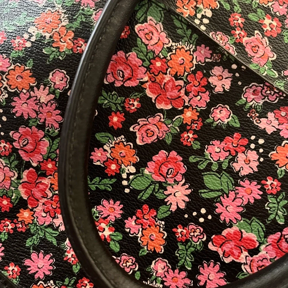 Leather coach purse floral spring - Picture 8 of 9